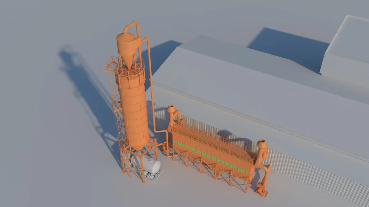 Sistemas de aspiración y filtración para una planta de reciclado